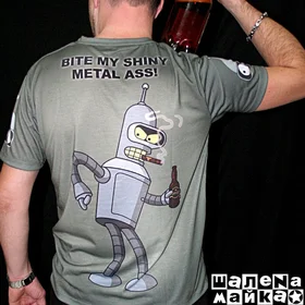 Футболки с полной запечаткой: Футурама - Бендер